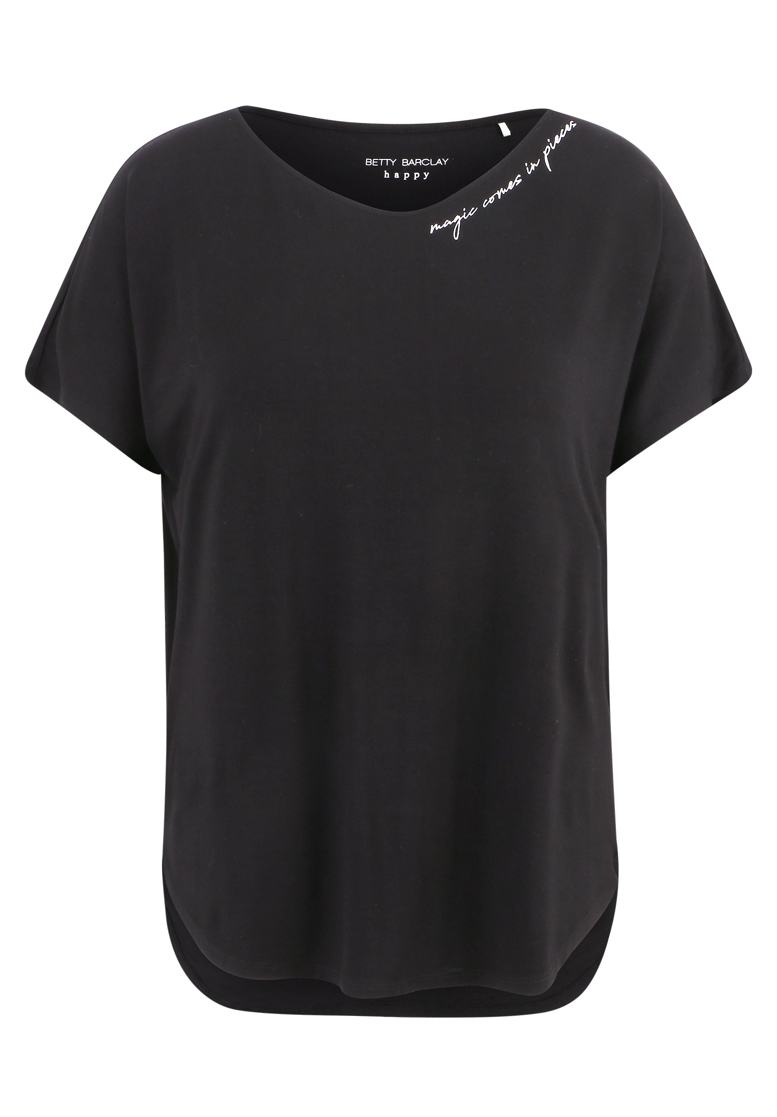 Спортивная футболка Betty Barclay Oversize Shirt mit V Ausschnitt, черный