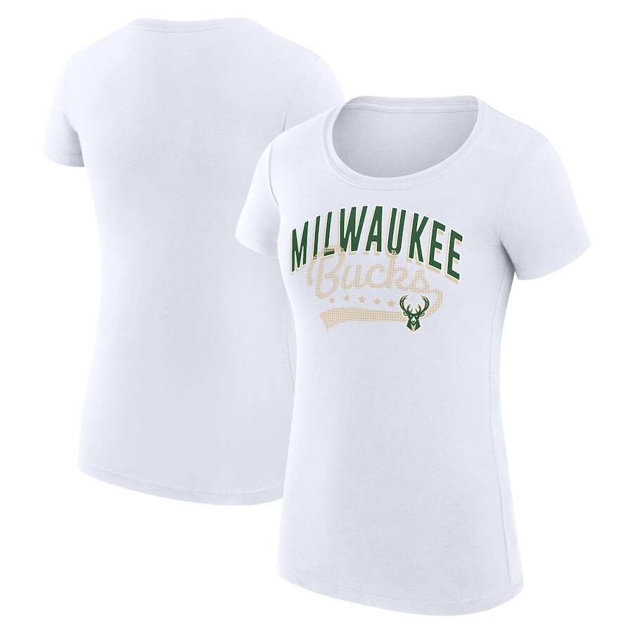 

Футболка с коротким рукавом G-III 4Her by Carl Banks Milwaukee Bucks, белый