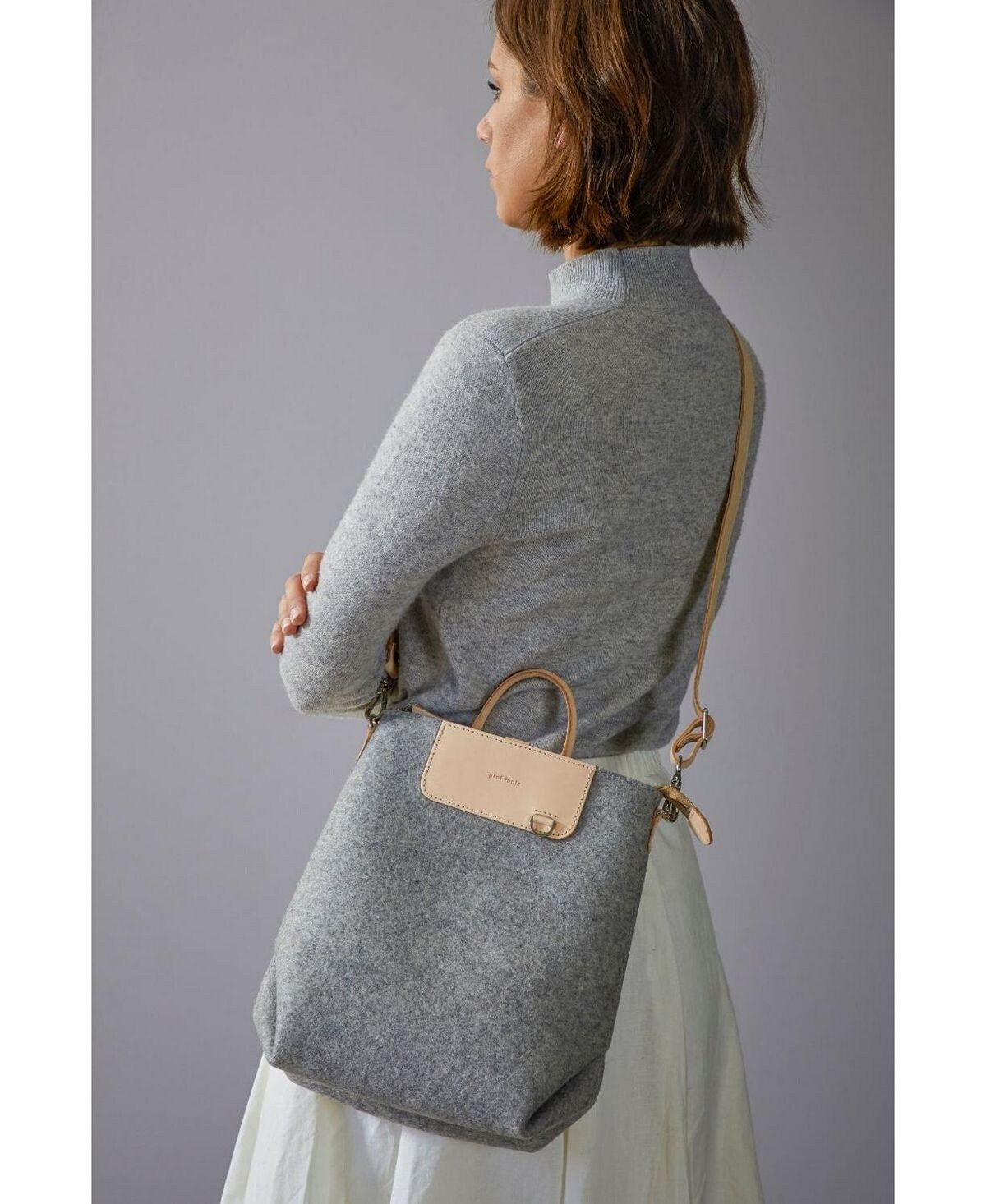 

Мини-рюкзак Bedford из мериносового фетра Graf Lantz, серый