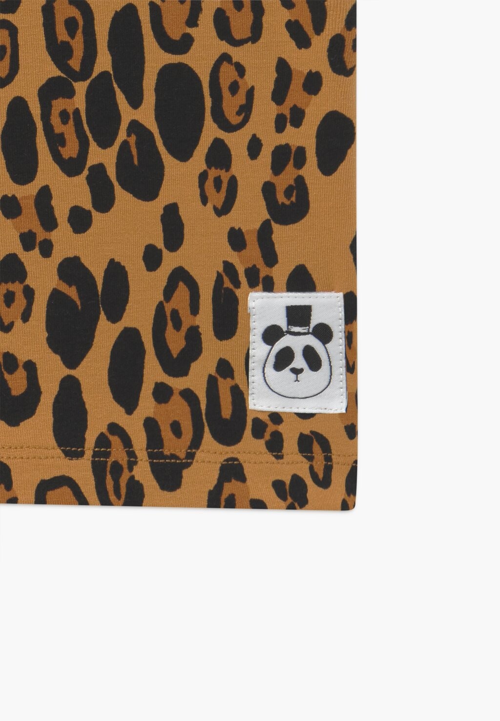 

Футболка с принтом Baby Basic Leopard Tee Unisex Mini Rodini, бежевая