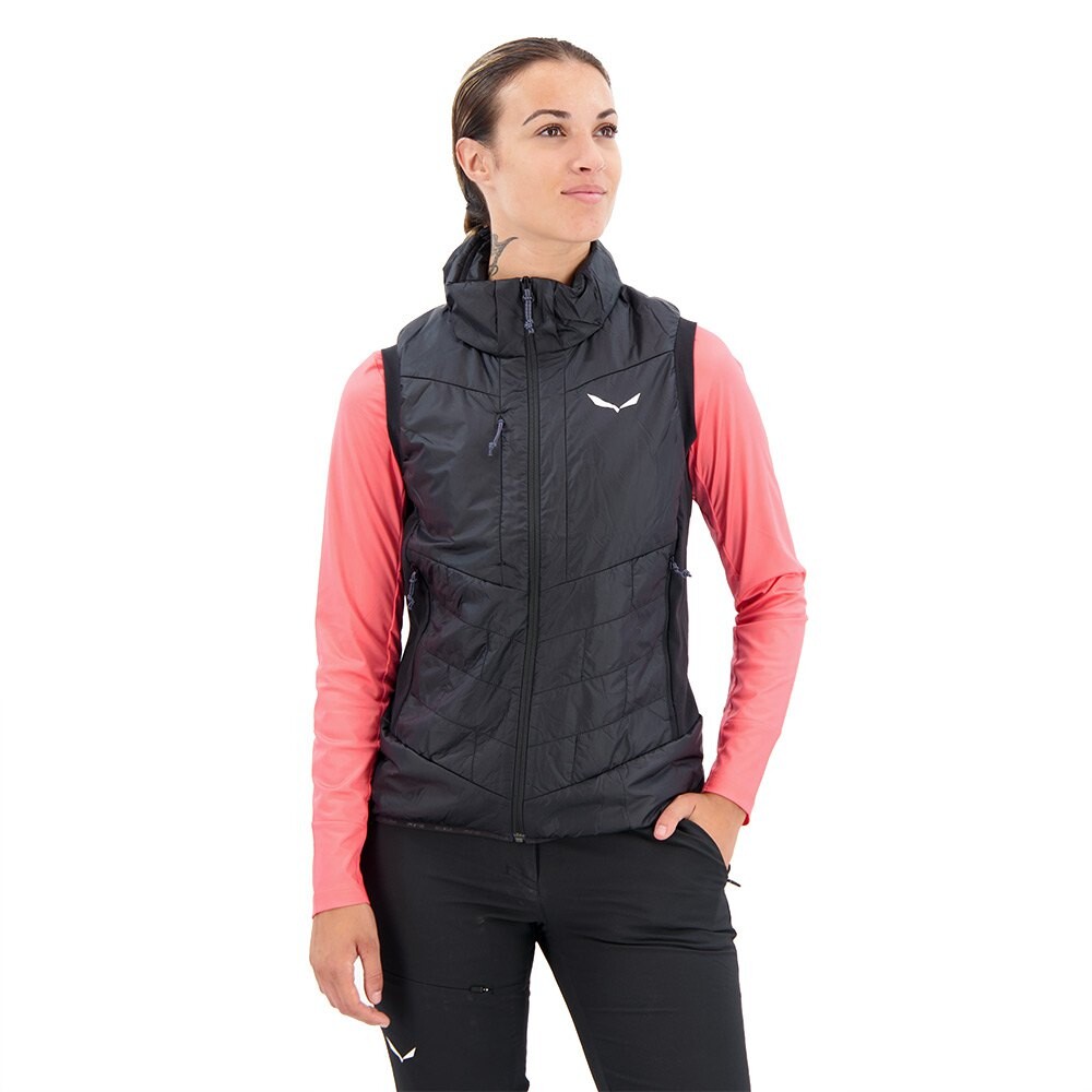 шерстяной жилет salewa ortles hybrid twr vest цвет black out Жилет Salewa Ortles Hybrid TirolWool Celliant Vest, черный