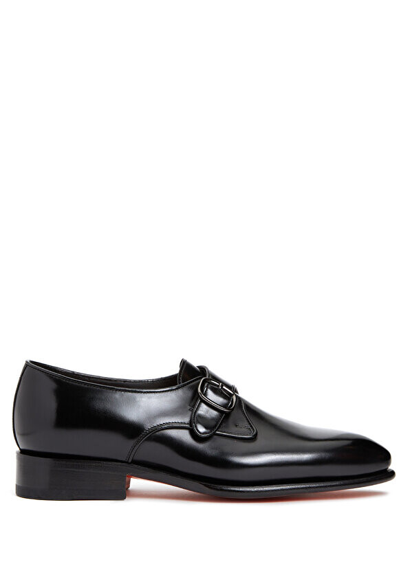 

Черные мужские кожаные лоферы Santoni
