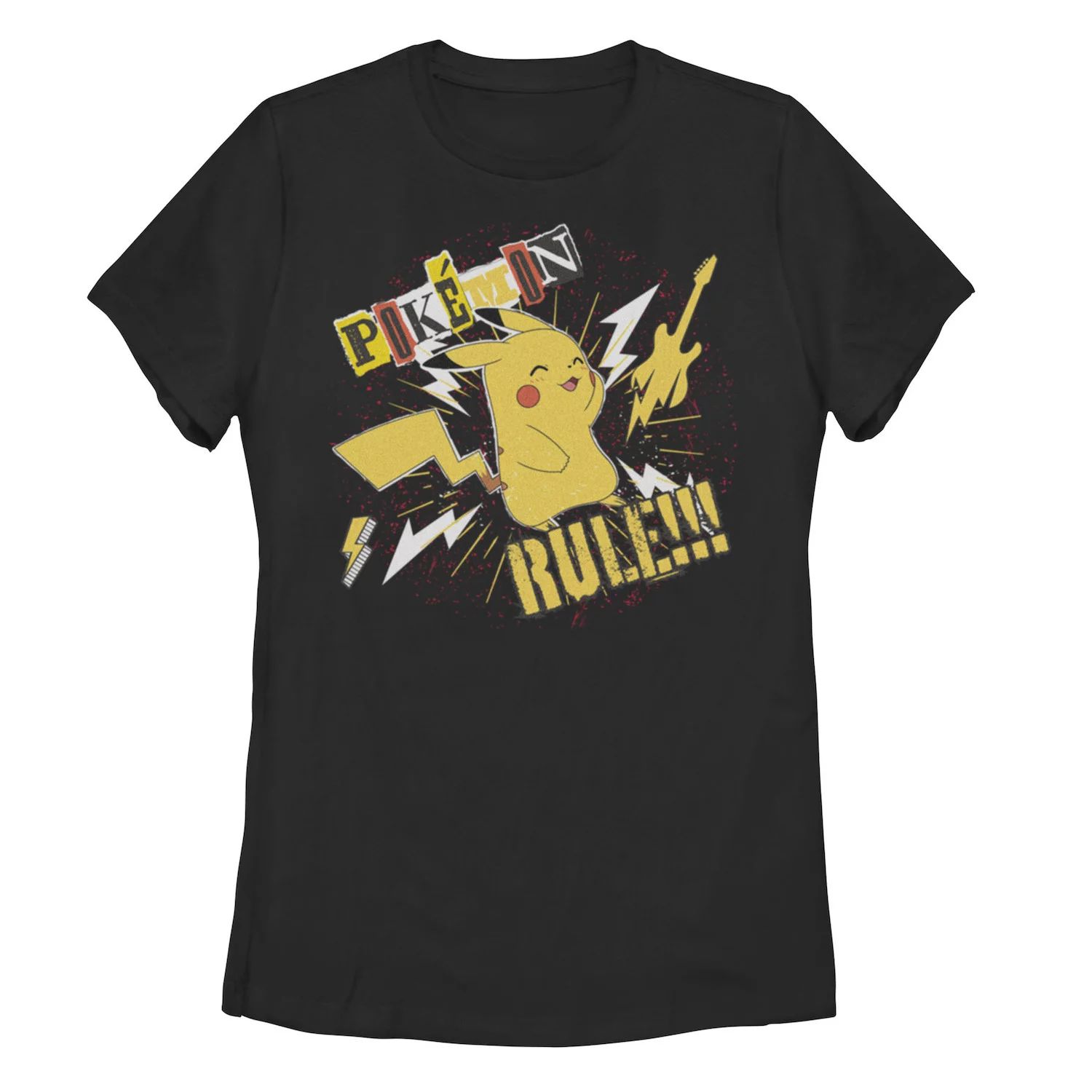Детская футболка с рисунком Pokemon Punk Rock Pikachu Rule Pokemon футболка difuzed pokemon obstagoon punk серая
