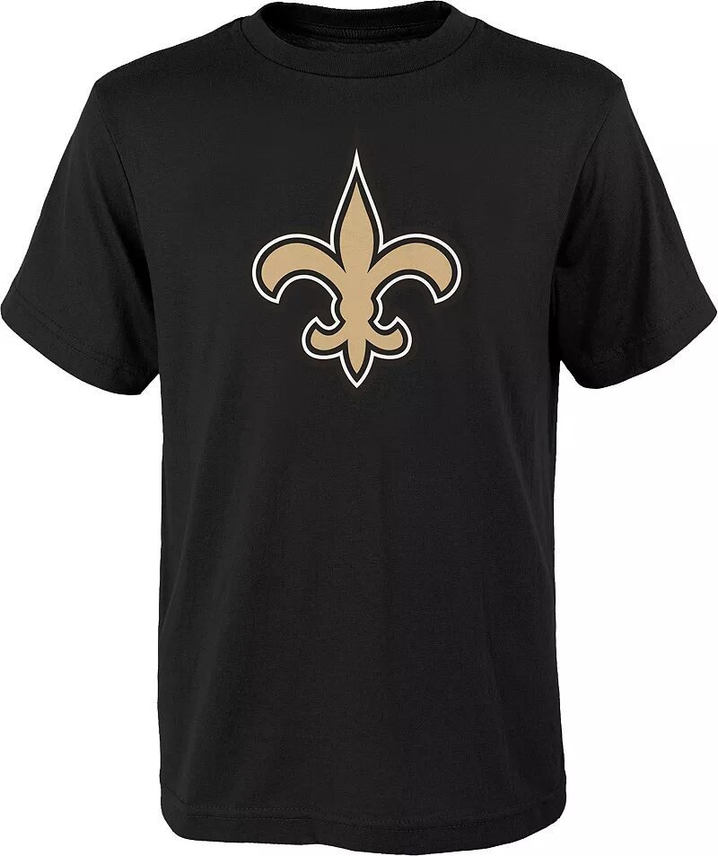 Nfl Team Apparel Молодежная футболка New Orleans Saints, черная футболка с логотипом команды