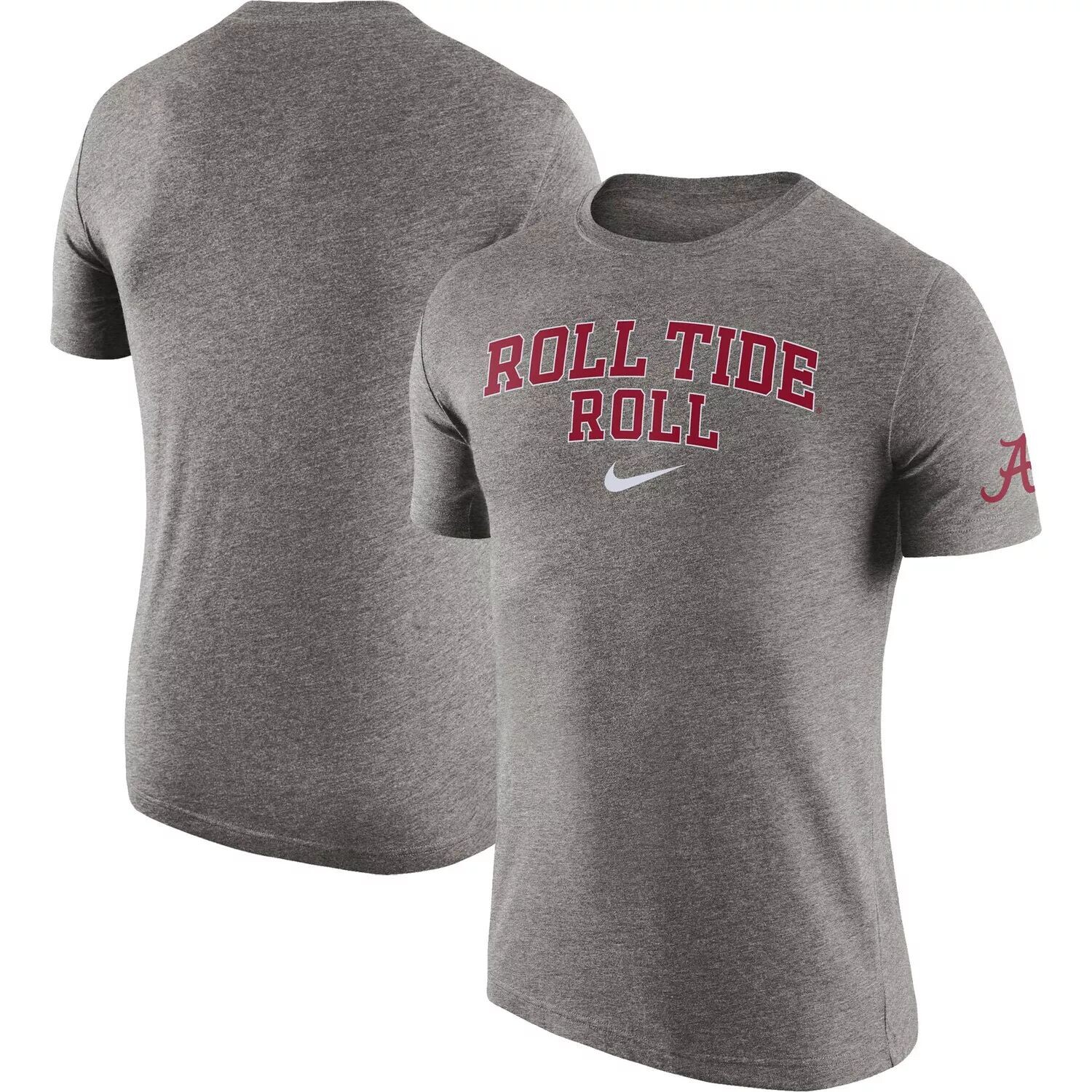 

Мужская футболка Nike Heathered Grey Alabama Crimson Tide 2-Hit Tri-Blend Performance