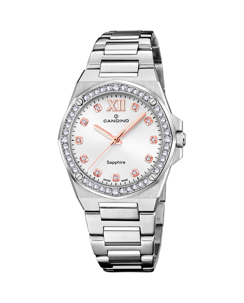 C4751/1 Новинка женские часы из серебряной стали Candino, серебро