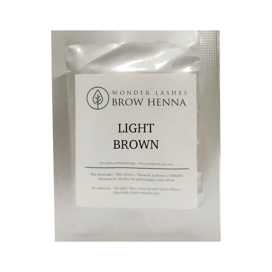 

Хна для бровей Светло-коричневый 1 пакетик Wonder Lashes