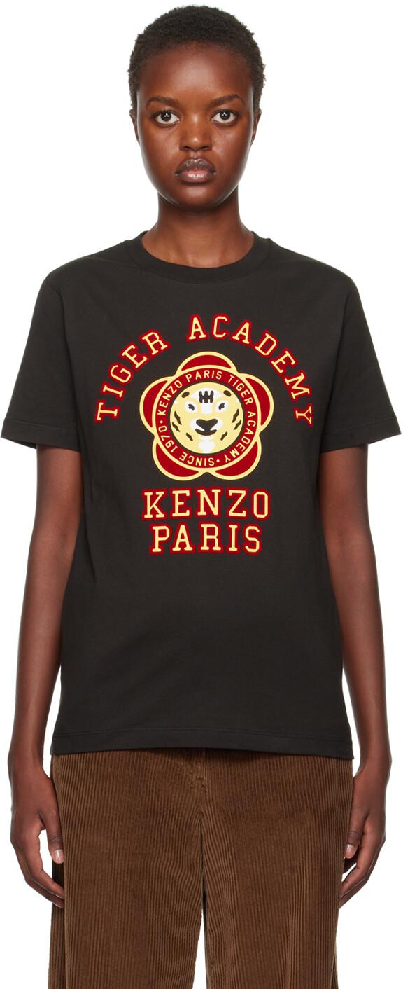 

Черная футболка Paris Tiger Academy Kenzo, Черный