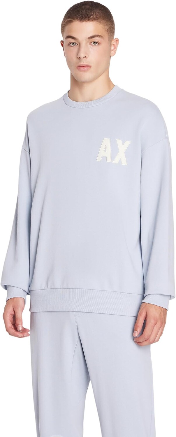 

Толстовка Oversized Capsule Crew Neck Armani Exchange, цвет Blue Fog