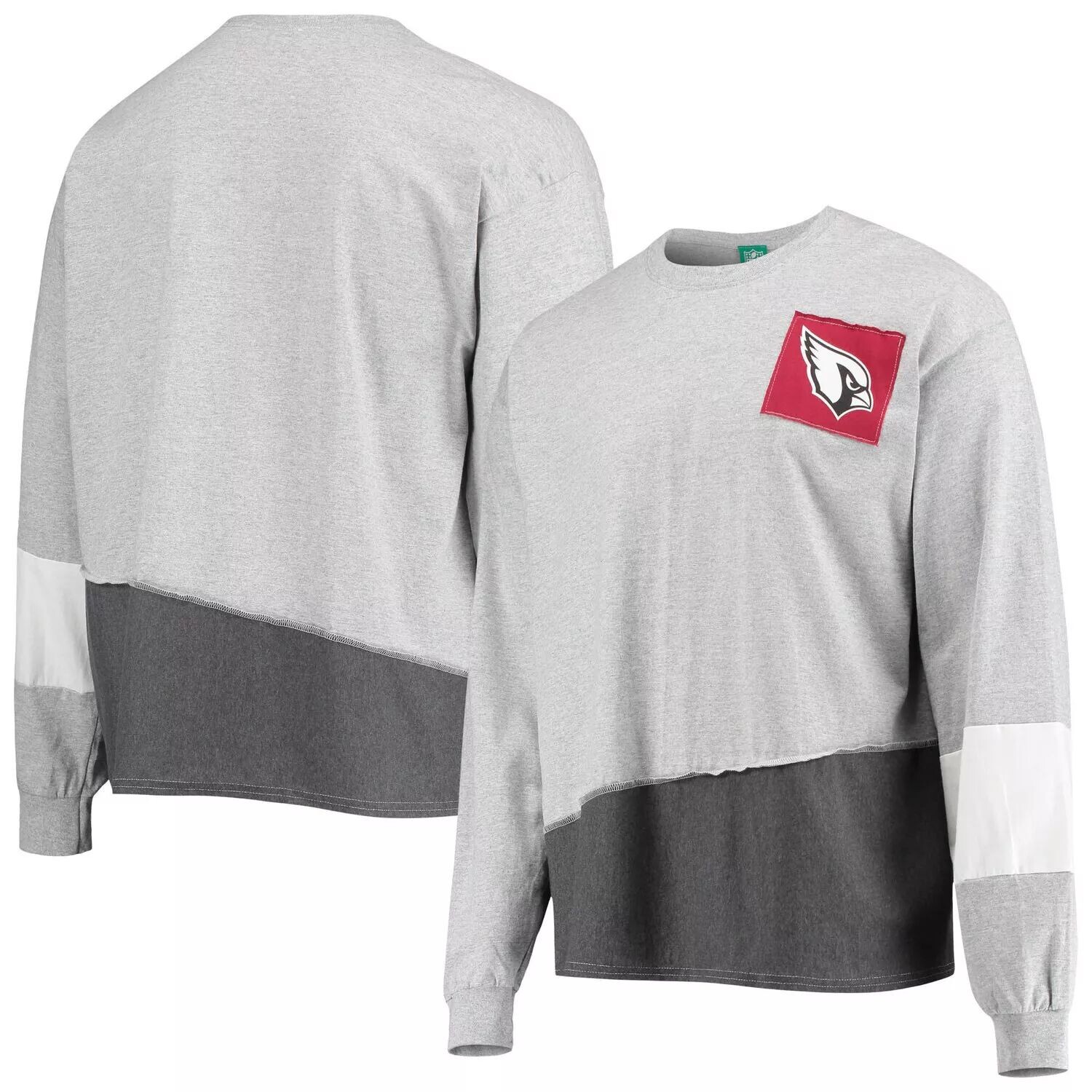 

Мужская футболка Refried Apparel серая с длинным рукавом Arizona Cardinals Angle