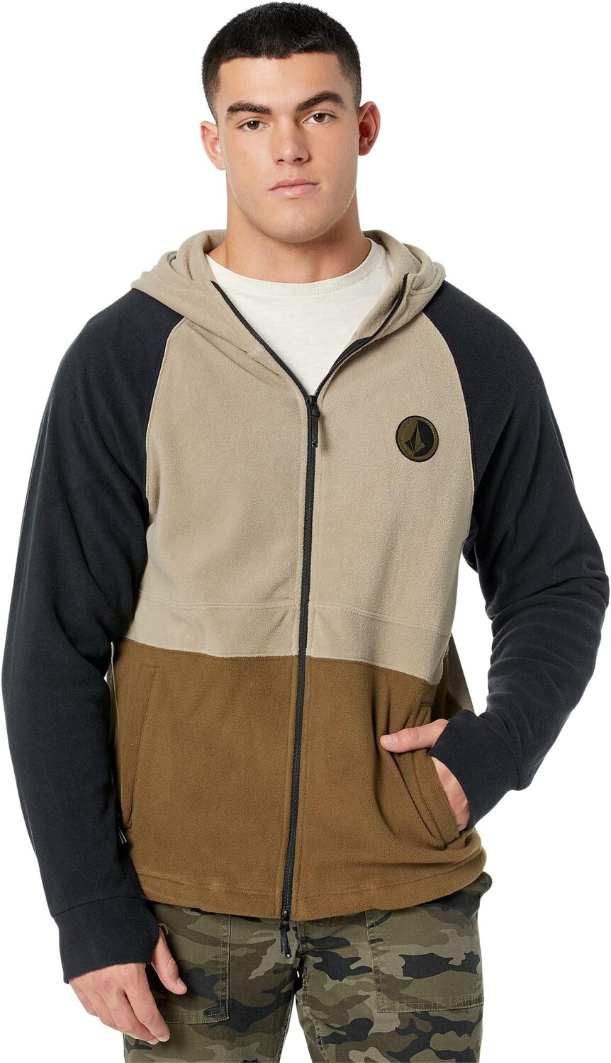 

Толстовка на молнии V-Science Volcom Snow, цвет Dark Khaki