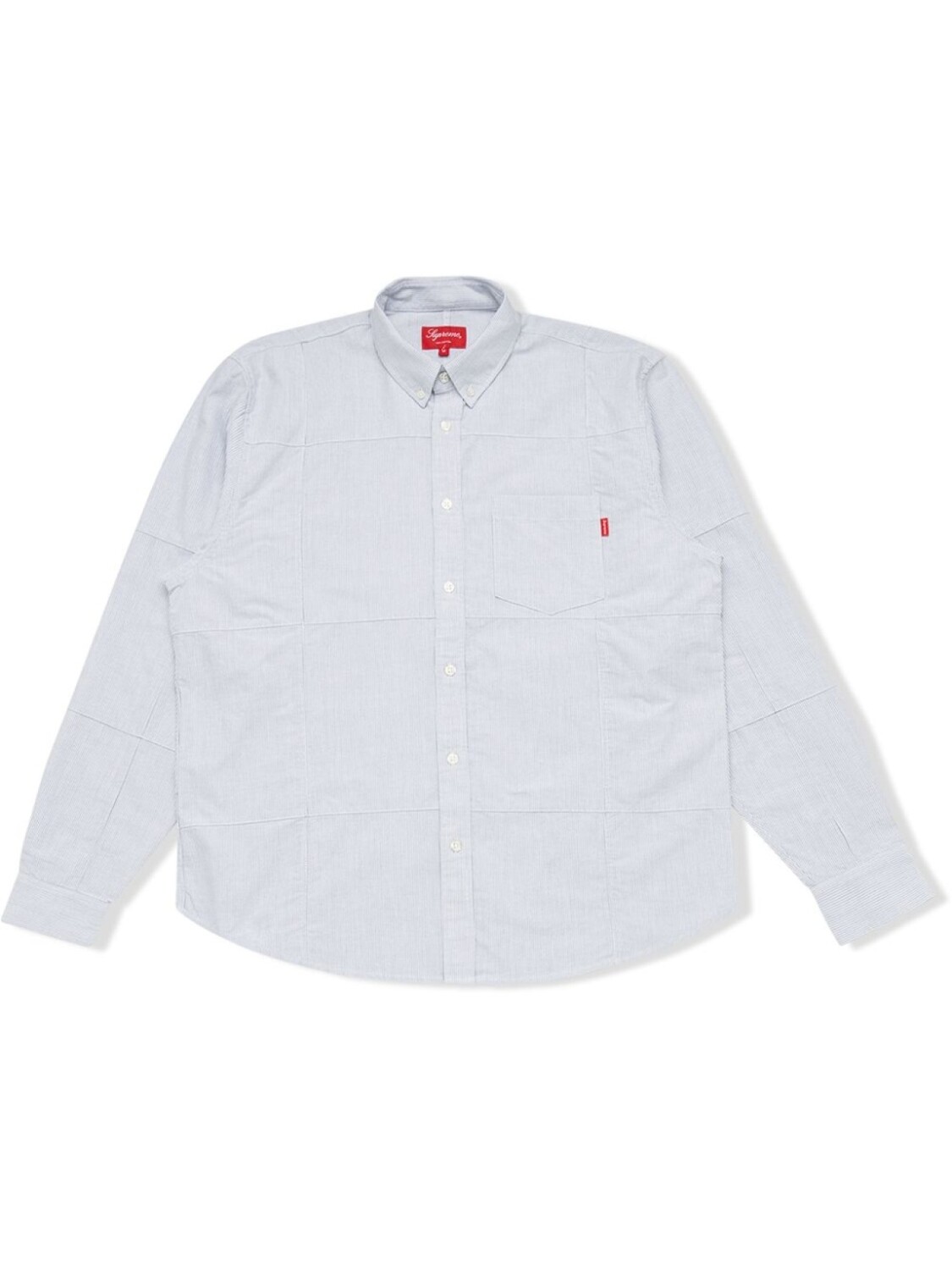 

Supreme рубашка оксфорд в технике пэчворк, белый