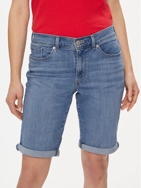 

Джинсовые шорты узкого кроя Levi's, синий