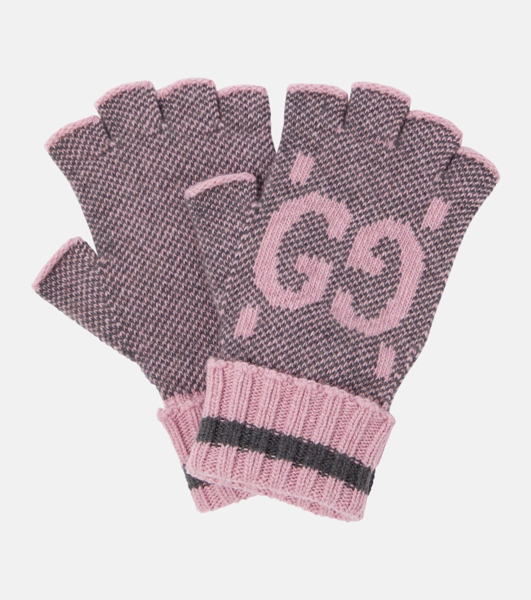 

Кашемировые перчатки без пальцев gg Gucci, мультиколор