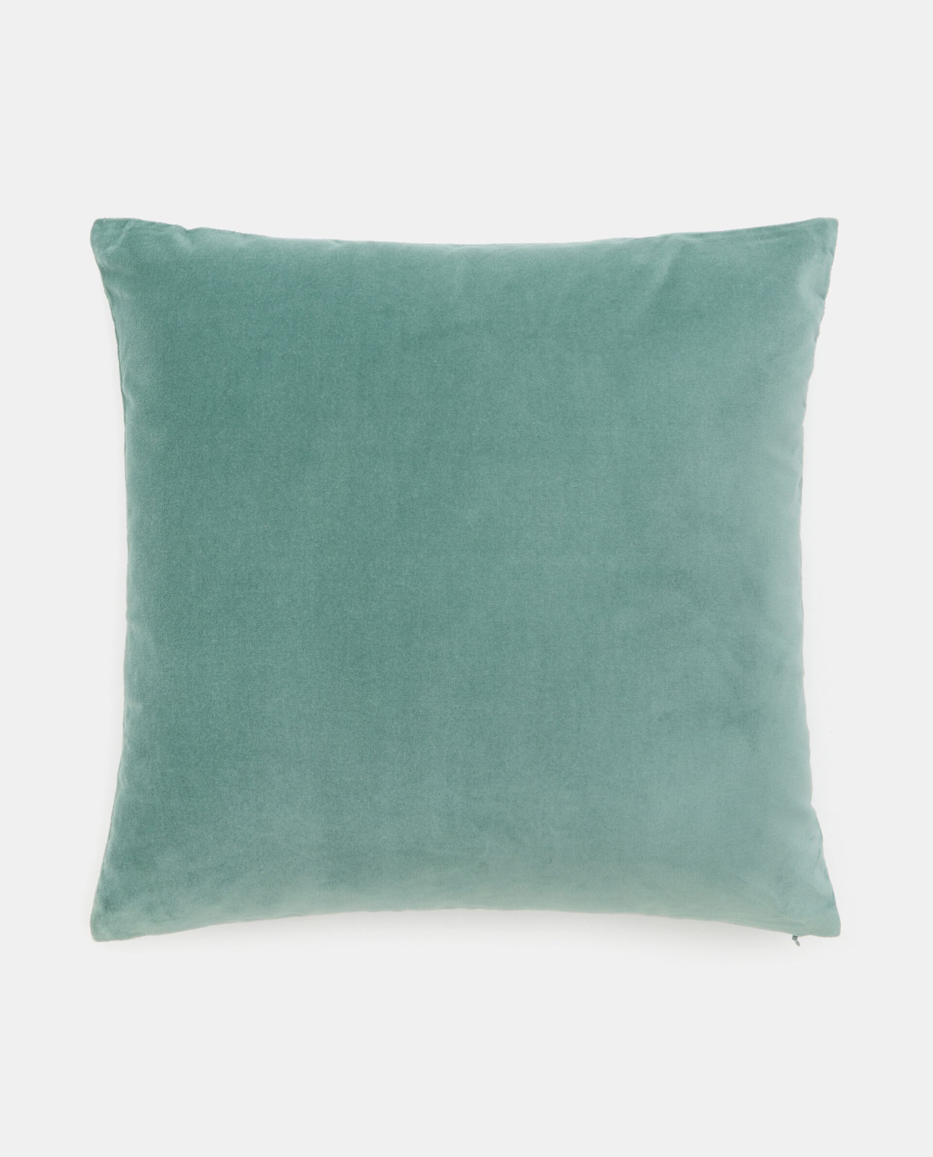 чехол на подушку из плетеного хлопка panama 40 x 40 см зеленый Бархатный чехол на подушку из чистого хлопка, зеленый