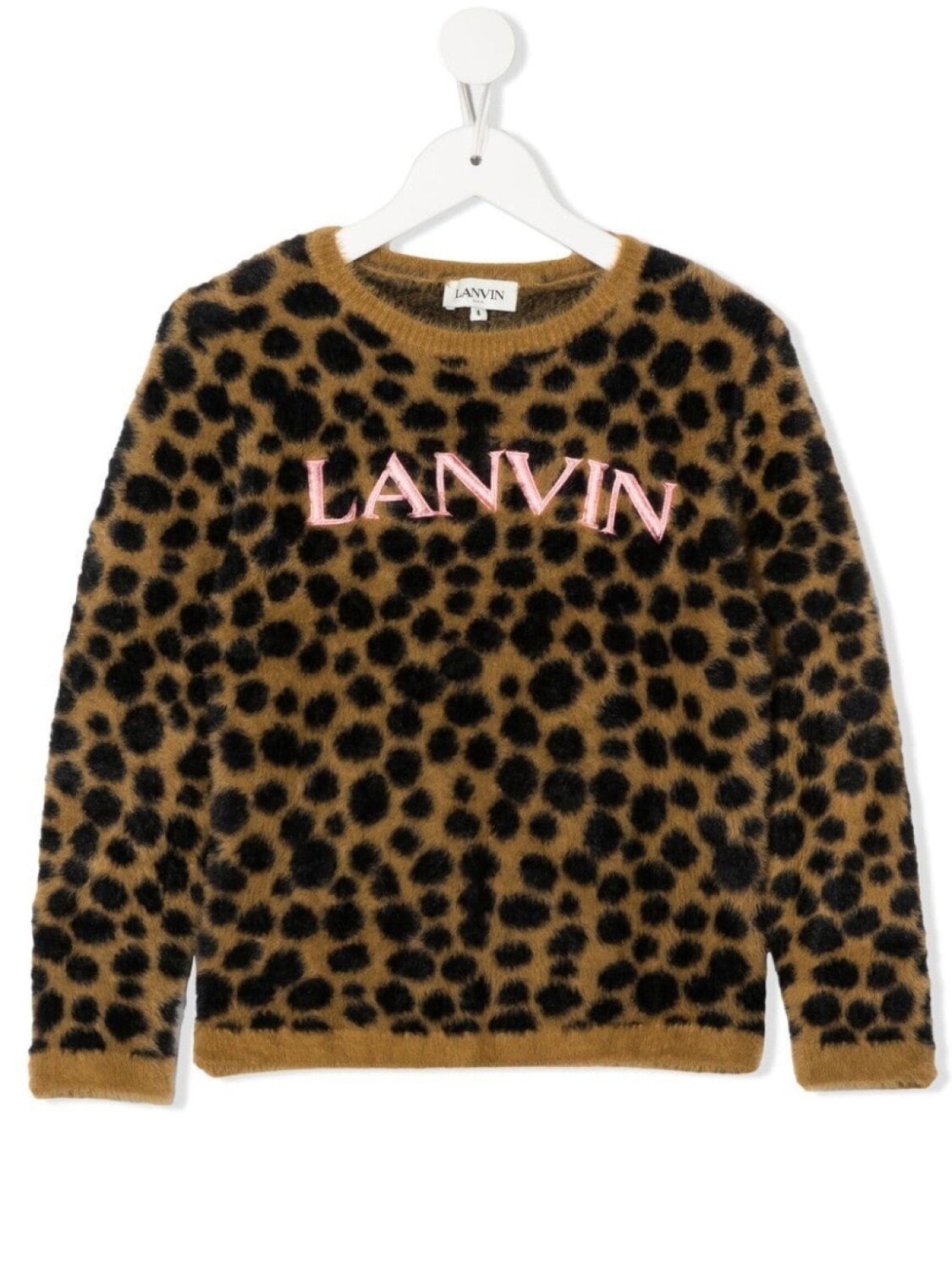 

Lanvin Enfant джемпер с вышитым логотипом, нейтральный цвет