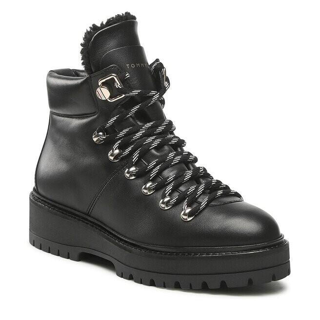 

Ботинки Tommy Hilfiger LeatherOutdoor Flat, черный
