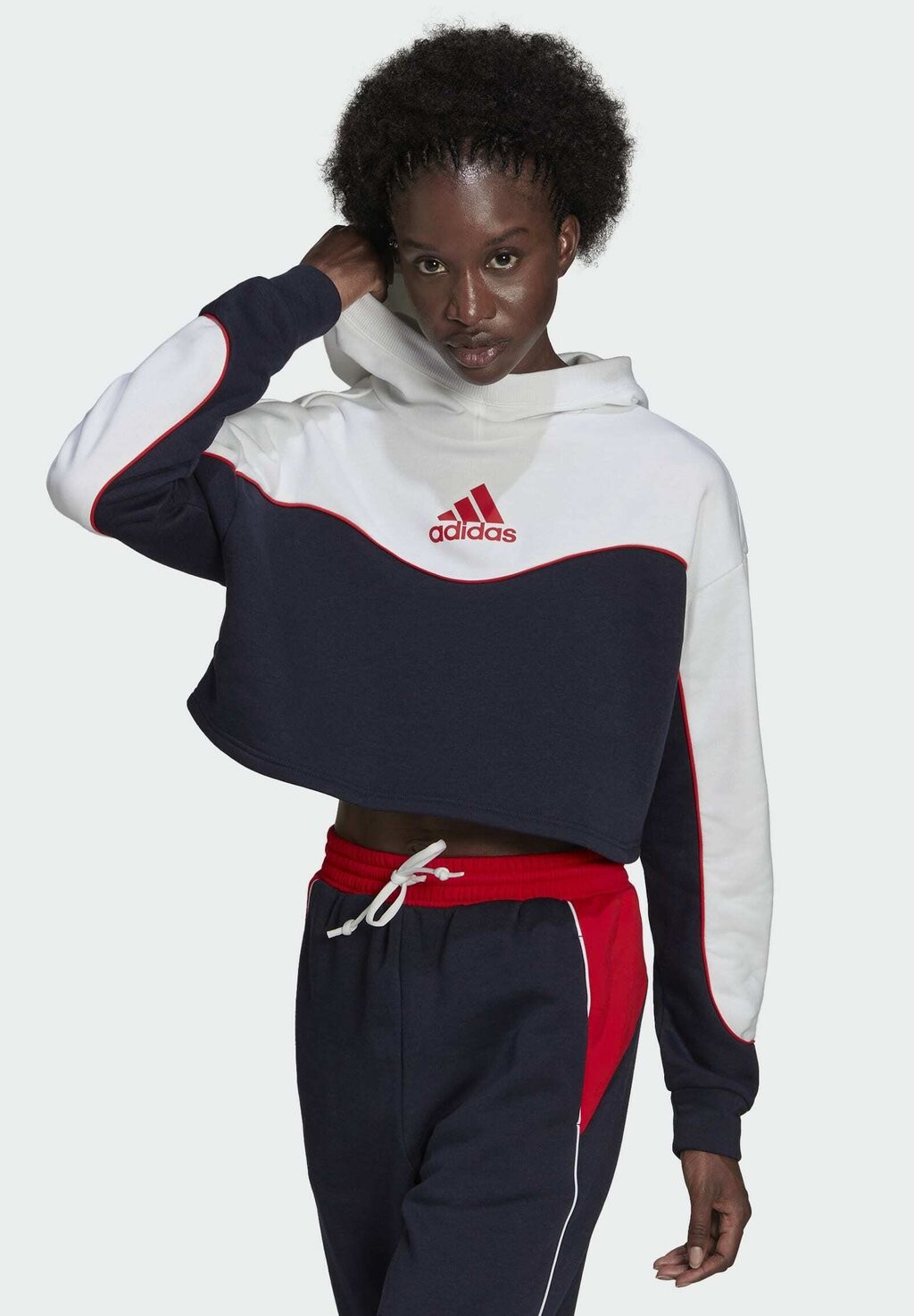 

Толстовка с капюшоном Adidas, синий