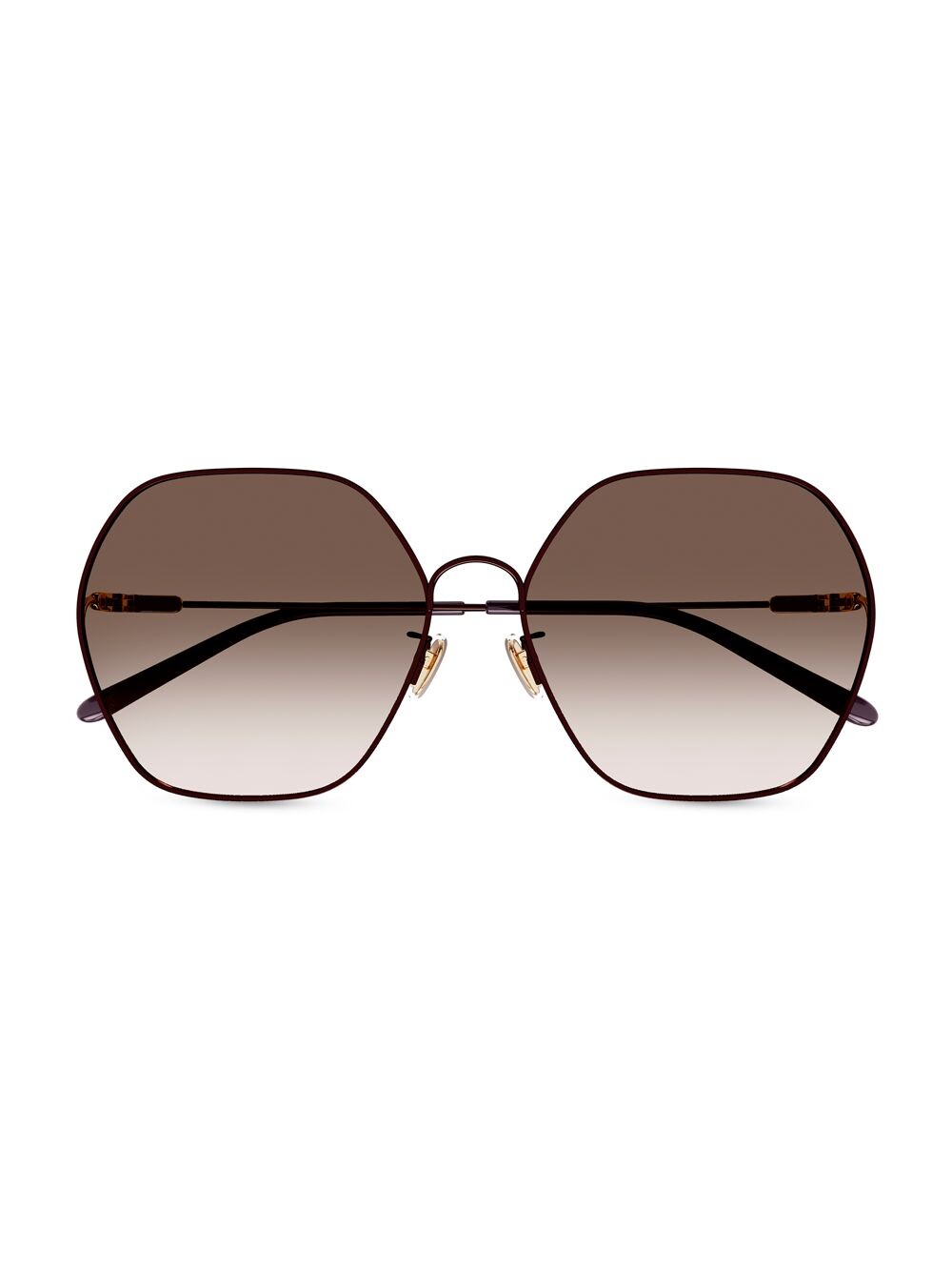 

Круглые солнцезащитные очки Elys Metal 61MM Chloé, бордовый