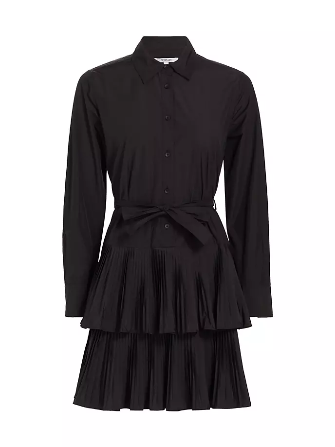 Мини-платье Sterling со складками и длинными рукавами Derek Lam 10 Crosby, черный