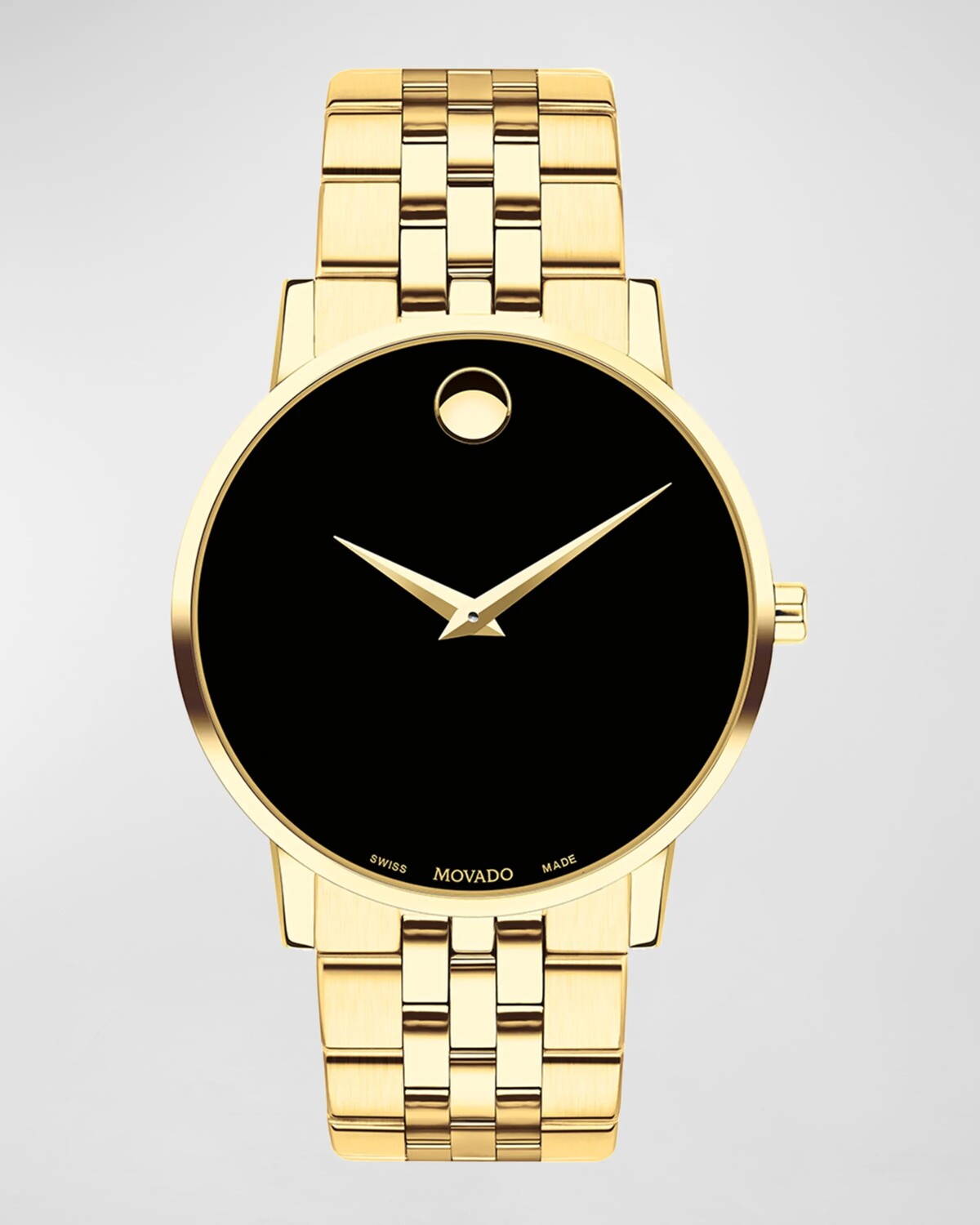 

Мужские классические музейные часы с браслетом диаметром 40 мм Movado, цвет Black