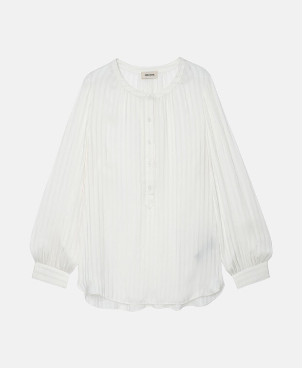 

Атласная блузка-рубашка Zadig&Voltaire, цвет Wool White