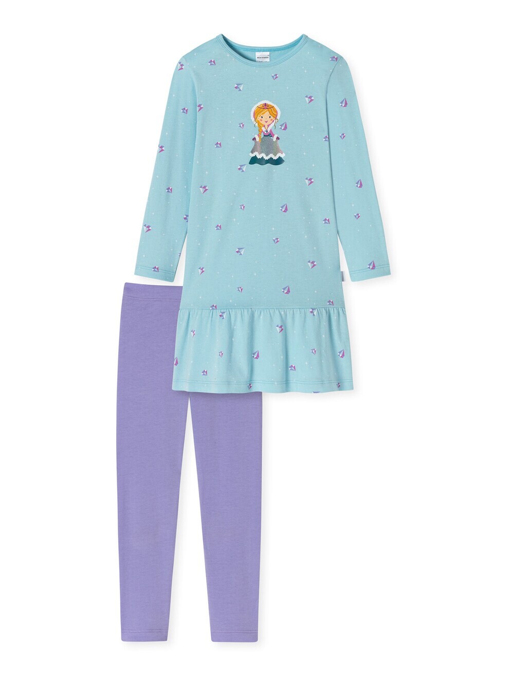 

Пижамы Schiesser Girls World, аква/фиолетовый