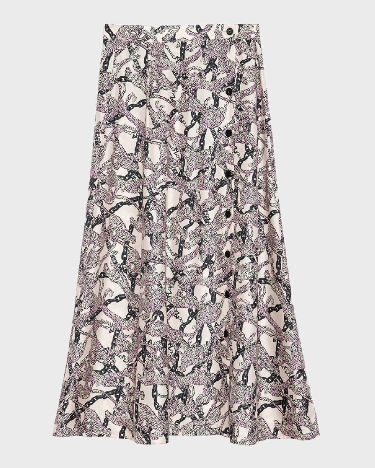 

Юбка миди June из саржи Wild Chains Zadig & Voltaire, цвет Ecru