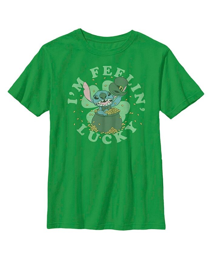 

Детская футболка Stitch Мне повезет Disney, зеленый