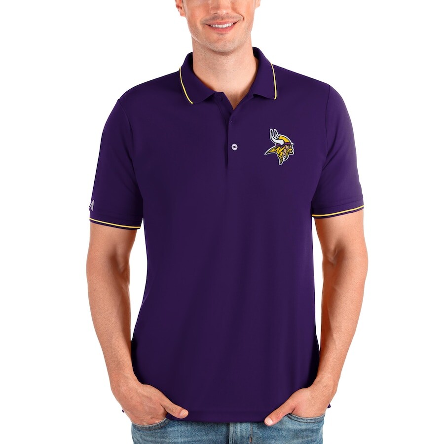 

Поло с коротким рукавом Antigua Minnesota Vikings, фиолетовый