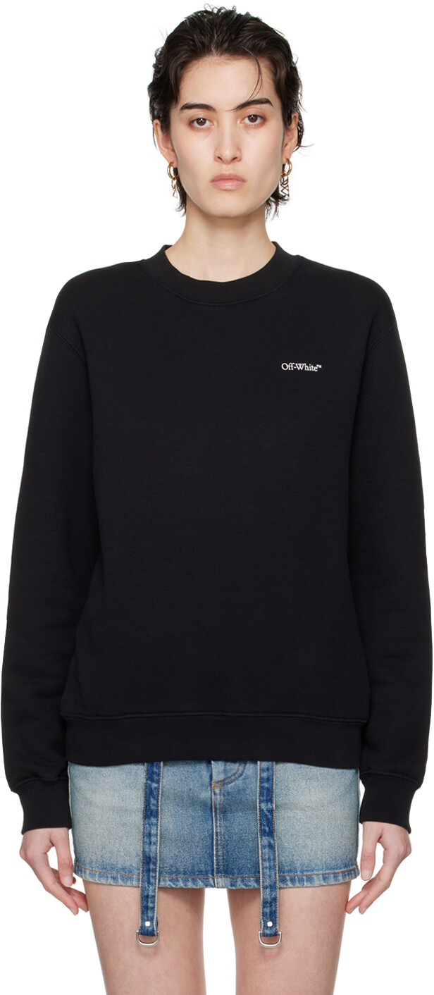 

Черный свитшот с вышивкой Off-White, цвет Black/Multicolor