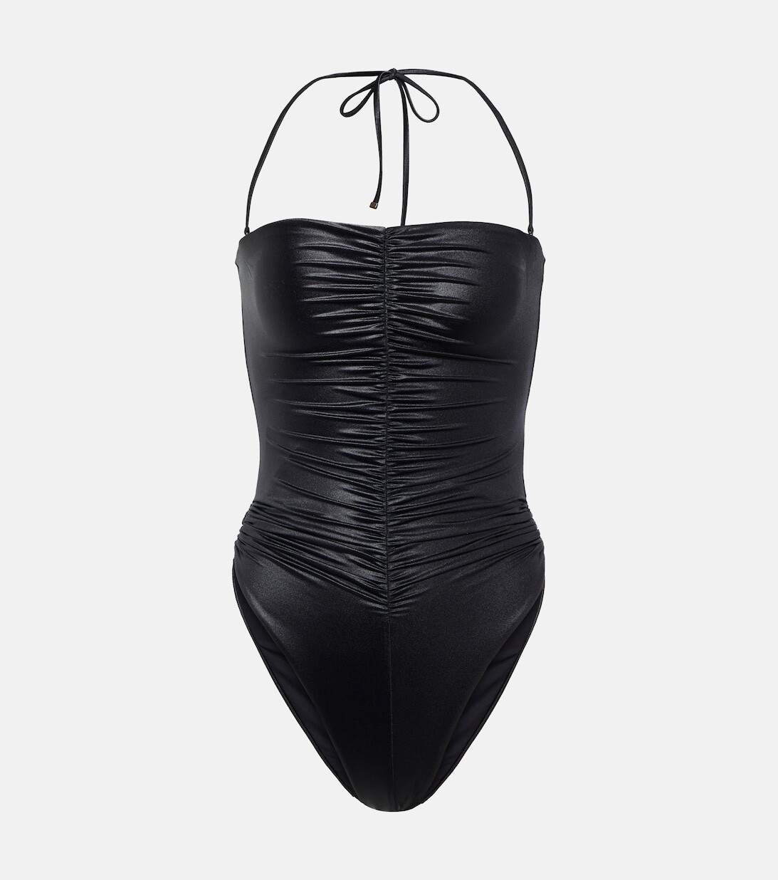

Купальник с вырезом халтер SAINT LAURENT, черный