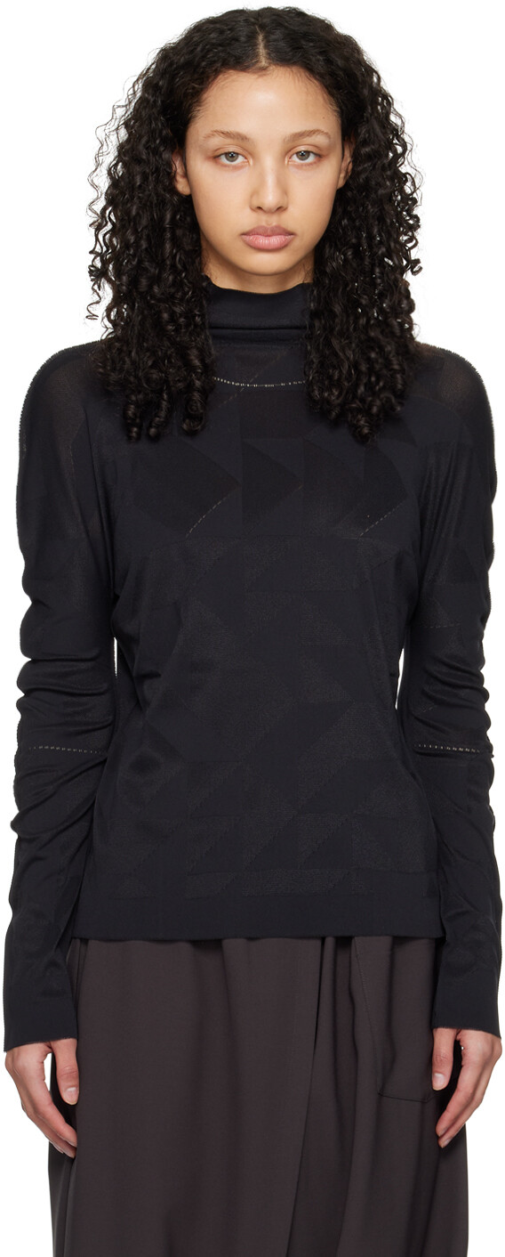 

Черная водолазка A-POC 132 5. Issey Miyake, цвет Black