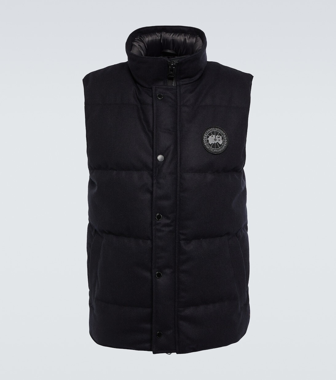 Пуховик Garson из смесовой шерсти Canada Goose, синий жилет из шерсти dynaluxe garson canada goose