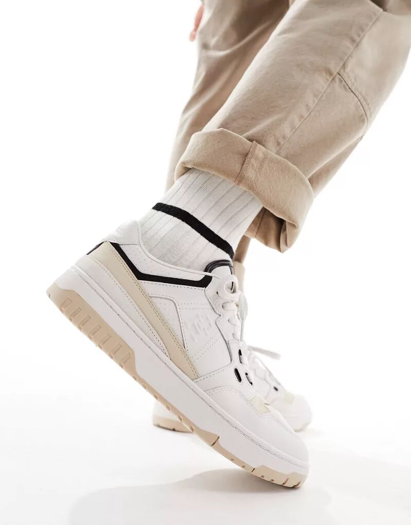 Кремовые кожаные кроссовки Tommy Hilfiger Basket цена и фото