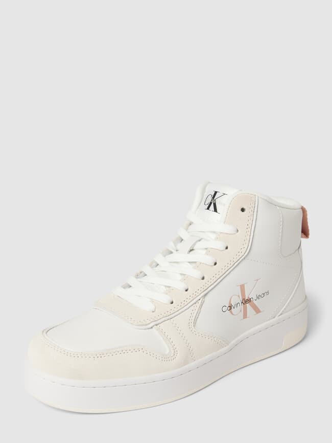 

Высокие кеды с лейблом, модель BASKET Calvin Klein Jeans, бежевый