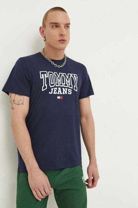

Хлопковая футболка Tommy Jeans, темно-синий