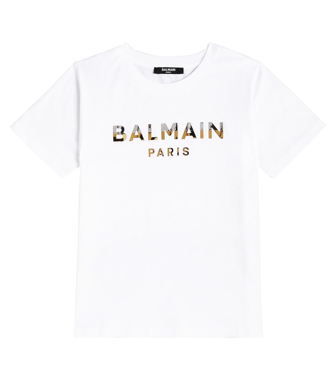 

Футболка из хлопкового джерси с логотипом Balmain, белый