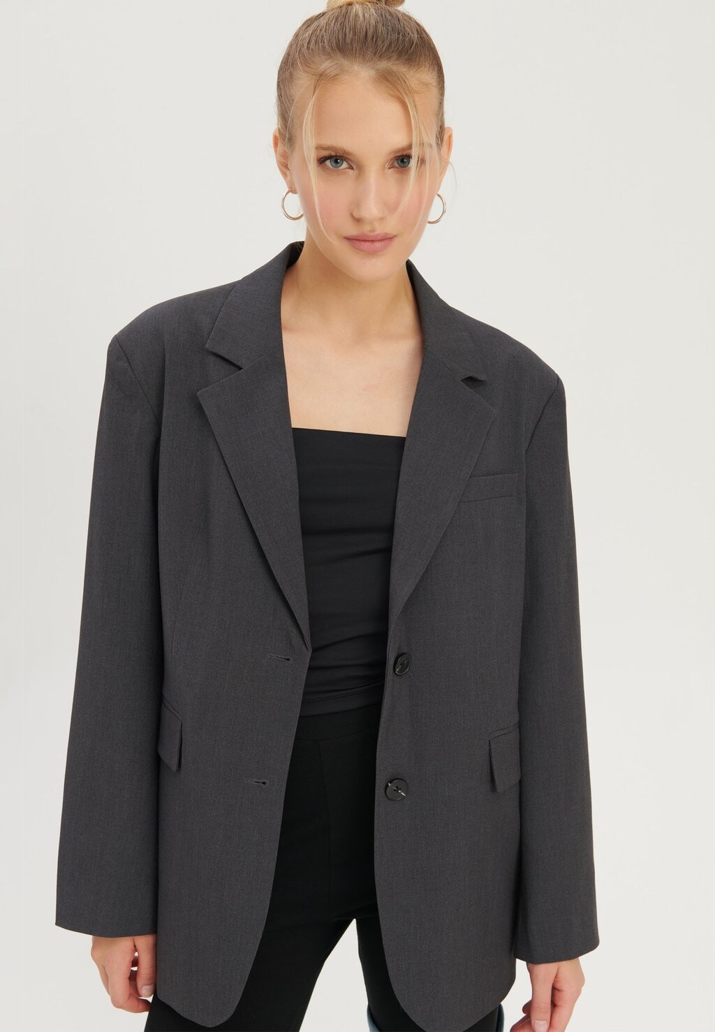 

Куртка Even&Odd ОВЕРСАЙЗ КУРСМАНТЕЛ, цвет mottled grey