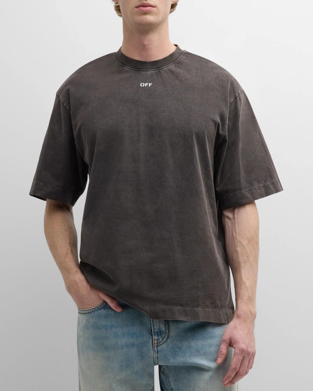

Мужская футболка Saint Matthew Faded Off-White, цвет Black Grey