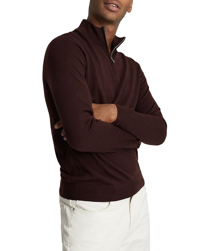 

Свитер Blackhall из шерсти мериноса с молнией до половины REISS