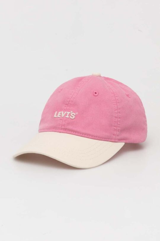 

Хлопковая бейсболка Levi's, розовый
