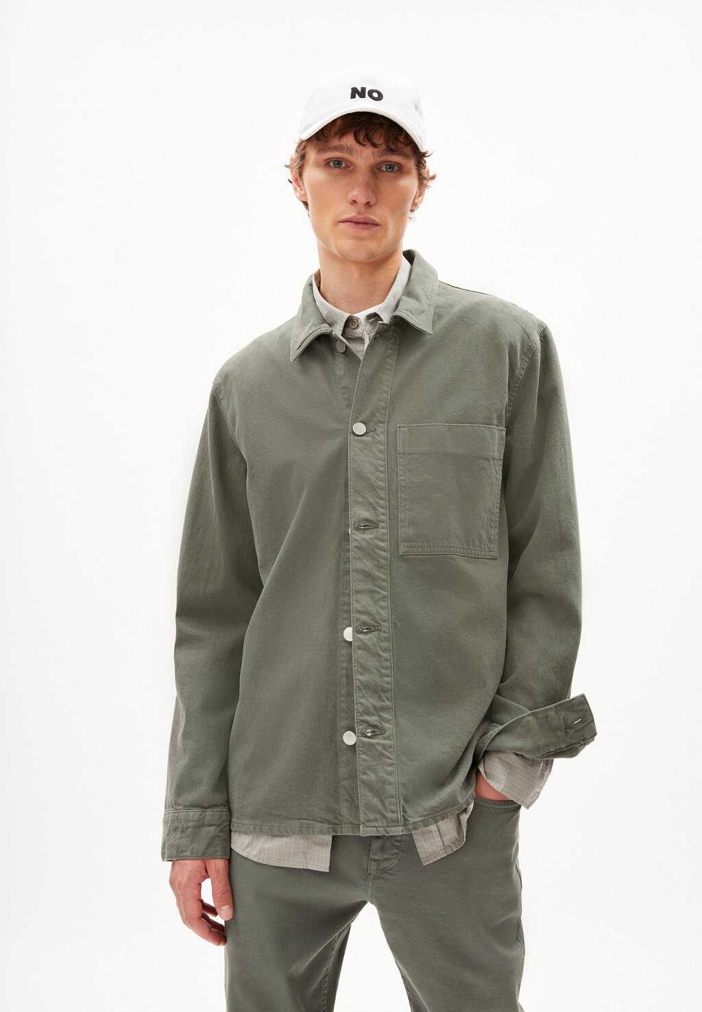 

Джинсовая куртка FAARN GMT ARMEDANGELS, цвет grey green
