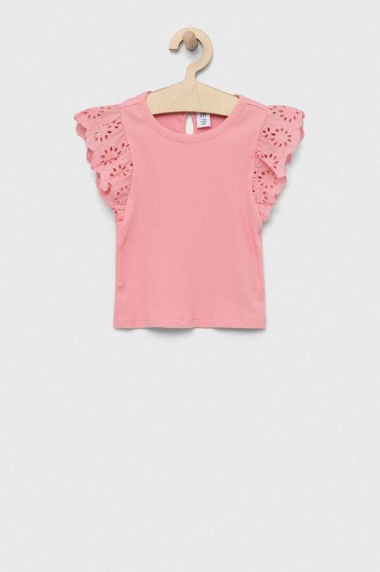 Детская хлопковая футболка GAP, оранжевый
