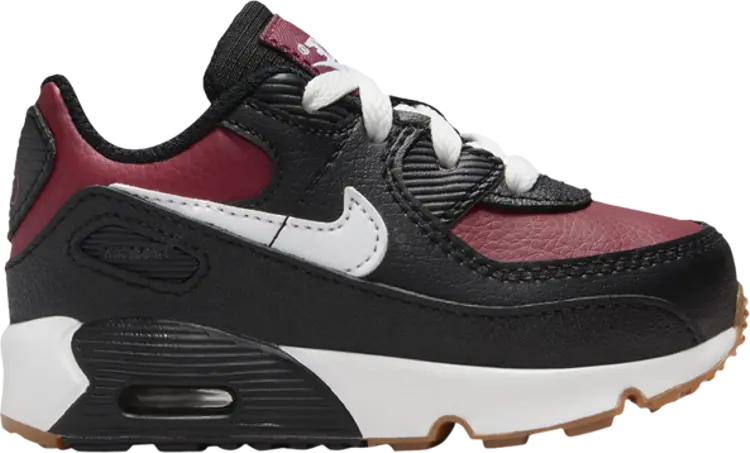 

Кроссовки Air Max 90 Leather TD 'Black Team Red', черный