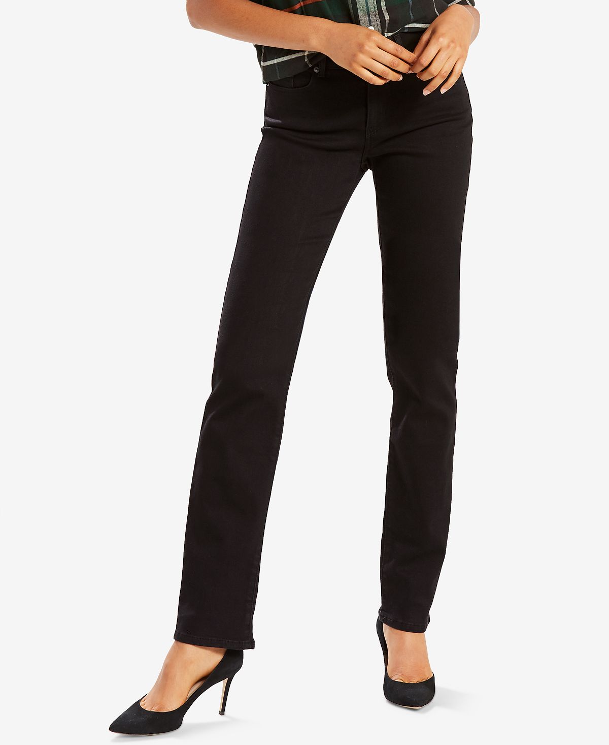 Женские классические прямые джинсы короткой длины Levi's