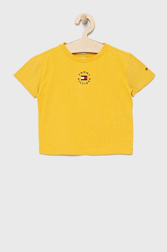 

Хлопковая футболка для детей Tommy Hilfiger, желтый