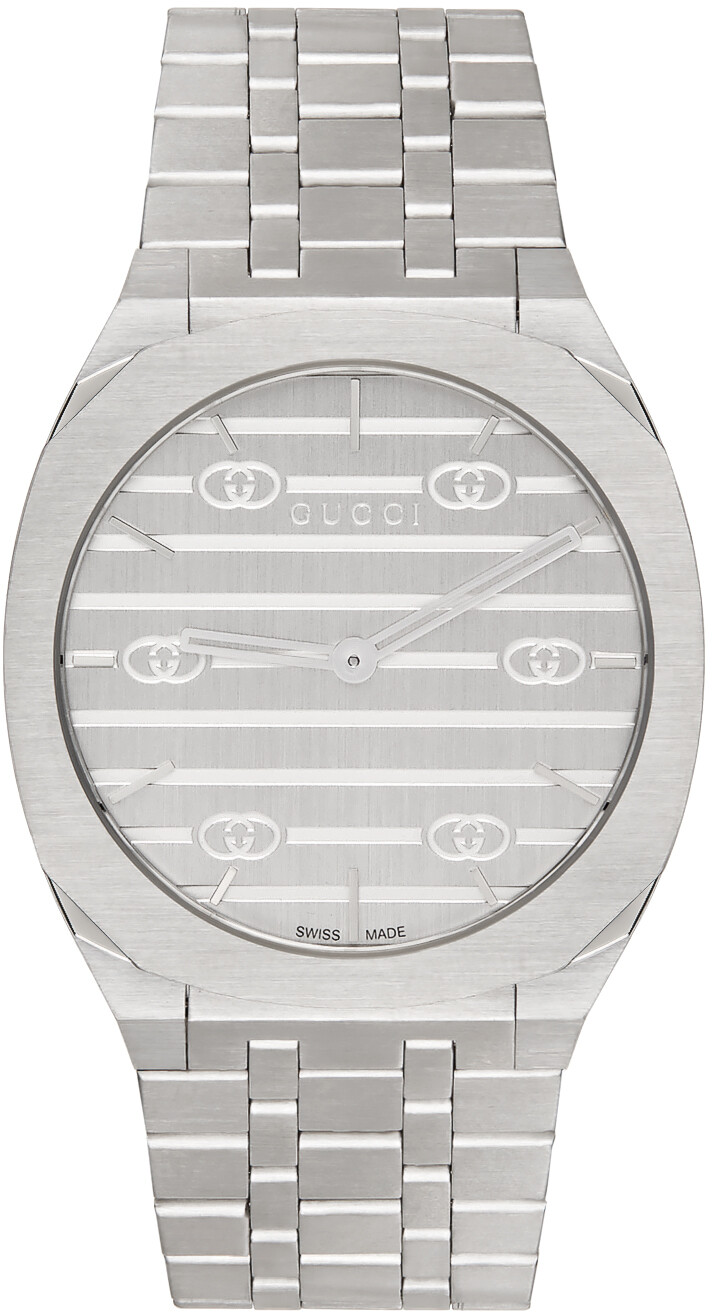 

Серебряные часы 34 мм 25H Gucci