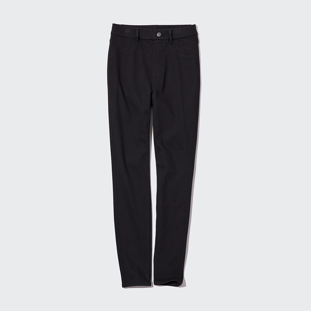 

Брюки Uniqlo Heattech узкие с высокой талией, черный