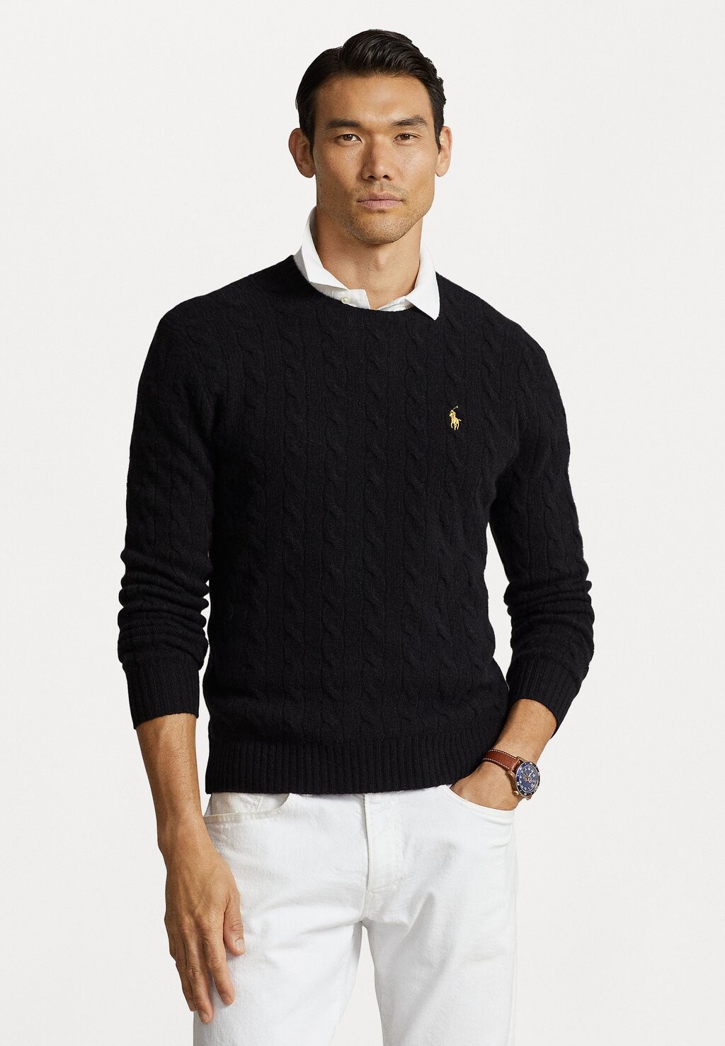 цена Свитер Long Sleeve Polo Ralph Lauren, черный